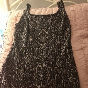 🌺WHBM black / silver & gray dress dress tank  top XS 3 for $15